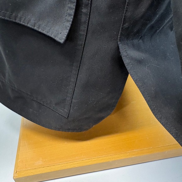 Dennis Basso Womens S Lightweight Jacket Black Leopard Cuff Snap Button - Picture 3 of 5